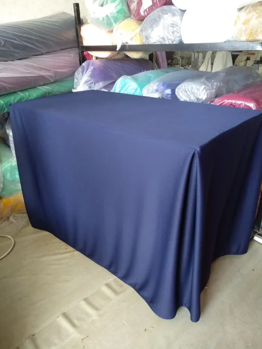 Sarung Meja Banquet Kain PQ Meja Saiz 4ft x 2ft Navy Blue Sarung Terus