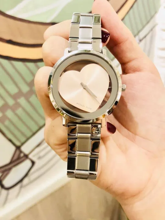 michael kors rose gold heart watch