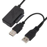 【คลังสินค้าพร้อม】สายเคเบิลออปติคัลไดรฟ์ SATA เป็น USB 2.0 Adatper พร้อมแหล่งจ่ายไฟ