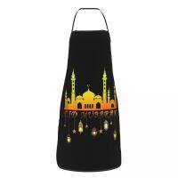 Eid Mubarak Great Gift Bib Aprons Men Women Unisex Kitchen Chef Muslim Islamic Ramadan Kareem Tablier Cuisine for Cooking Baking