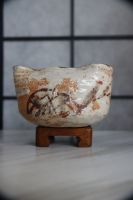 ถ้วยรินชาเขียว ชามัทฉะทรงแปลก Shino Ware Japnese Tea Cup ของแท้จากญี่ปุ่น