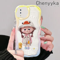 เคส Chenyyka สำหรับ VIVO Y93เคส Y91i Y95 Y91 Y93s ลายการ์ตูนเป็ดน้อยน่ารักเด็กผู้หญิงตัวเล็กๆสีสันสดใสขอบเนื้อครีมเคสโทรศัพท์โปร่งใสนิ่มเคสป้องกันซิลิโคนใส