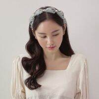 Vivienne Westwood High-end Korean high-end pleated flower fairy with small face and small pearl headband new retro French hair accessory