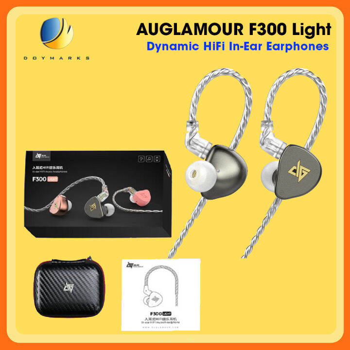 AUGLAMOUR F300 Light 10mm Biological Composite Diaphragm HIFI Dynamic Wired Earphone Headset