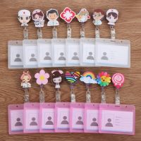 【CW】✾  Cartoon Doctor ID Badge Holder with Retractable Reel Metal Clip Business Card/Name Tags Holders