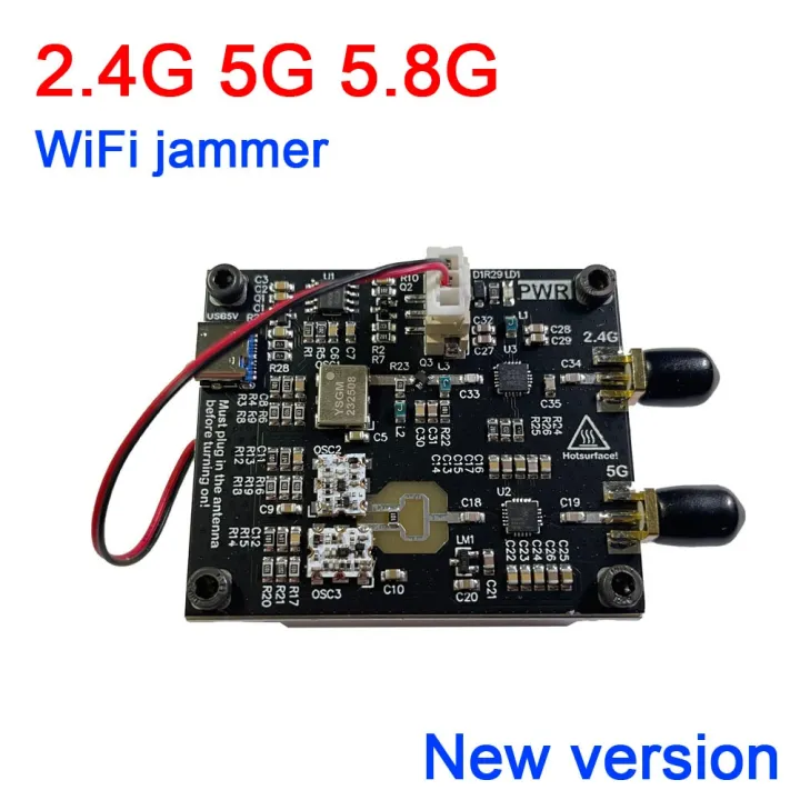 3In1 2.4G 5G 5.8G Wifi Swept Jammer Shielder 2.4Ghz 5Ghz 5.8Ghz Wifi