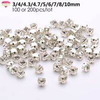 hotx【DT】 Sell At Loss RESEN Top 3-10mm Sliver Claw Sew Rhinestones Color Base Sewing Stone Decoration