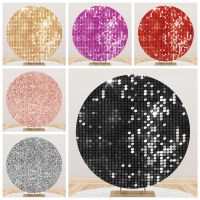 Glitters Sequins Round Backdrops Birthday Party Decoration Colored Polka Dots Baby Shower Family Party Photographic Backgrounds