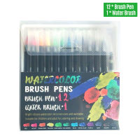 72 Vibrant Brush Pens with Soft Flexible Brush Tips Artists Painting Markers Water Soluble Ink Refillable Water Blending Brush