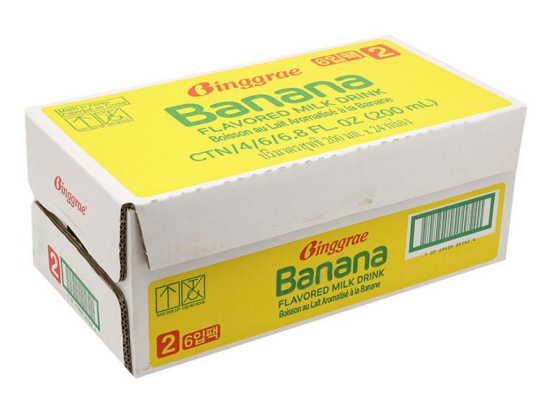 Thùng sữa chuối hàn quốc binggrae banana milk 200ml x 24 hộp - ảnh sản phẩm 4