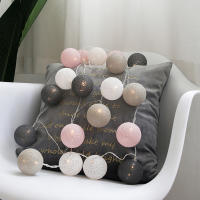 6CM Cotton Balls Led String Light Baby Bed Fairy Garland Lamp Chain 2022 New Year Christmas Wedding Outdoor Holiday Patio Decor