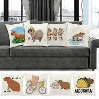 Porch Pillow Covers Throw Pillow Covers Capybara Throw Pillowcase Green Printing And Dyeing Fine Workmanship By Calany for Sofa And Home refined