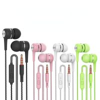 1pc Wired Headphones Noise Cancelling Sports Stereo In-Ear Earphone Music Headset With microphone 3.5mm