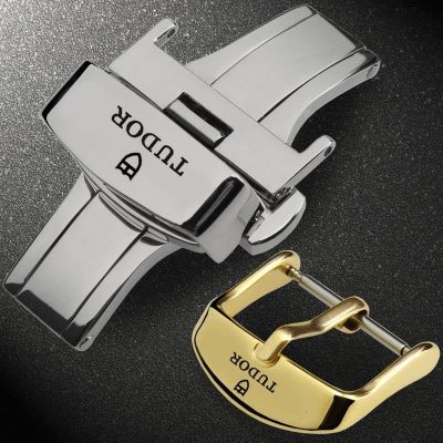 【Hot seller】 Suitable for TUDOR buckle watch belt stainless steel pin butterfly buckle 20MM