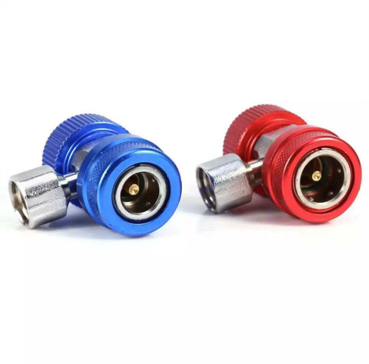 ลดสุดใจ-2x-สีแดง-สีน้ำเงิน-r134a-ac-เครื่องปรับอากาศปรับ-quick-coupler-connector-extractor-สูงต่ำตัวเชื่อมอะแดปเตอร์