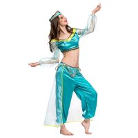 In Stock Halloween Jasmine Princess Dress Women Aladdin Costume Indian Style Performance Clothes Rock Party Fancy Dress Girls