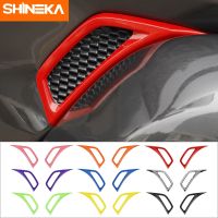 SHINEKA Car Leaf Plate Air Inlet Decoration Cover Stickers Accessories For Jeep Gladiator JT 2018 For Jeep Wrange JL 2018-