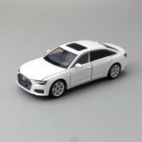 {AhQ ornaments} JACKIEKIM Diecast ของเล่นรุ่น1:32 Scale Audi A6 Super Car ประตูเปิดเสียง Amp;