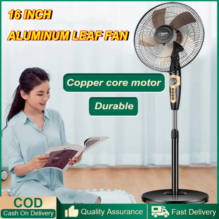 16inches Electric Fan 3Speed Levels 3Wind Modes Oscillation Function LED Display Programmed