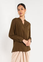 Earth By Zalia Basics - V-Neck Placket Top made from ECOVERO™