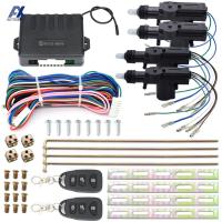 รถล็อคประตูรีโมทคอนลระบบ Keyless Entry Alarm Locking Kit 4 Power ประตูล็อค Actuator มอเตอร์ Universal 12V Auto Key