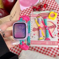 【Hot Sale】 Suitable for applewatch8 hand-woven nylon iwatch7 generation apple watch with cute sweetheart