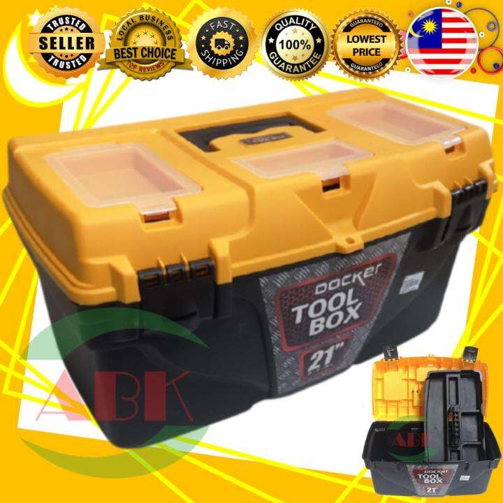 DOCKER BRAND A21 HEAVY DUTY PVC TOOLS BOX KOTAK ALAT TAHAN LASAK (21