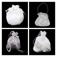 1 Piece Satin Pearl Rhinestone Wedding Bridal Dolly Bag Handbag Ivory For Wedding Day Essentials And A Lovely Gift Candy Bag Cleaning Tools