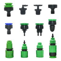 Quick Coupling Adapter with 1/4 3/8 Inch Barbed Connector Irrigation Garden Watering Greenhouse For 4/7 8/11mm Hose Connector