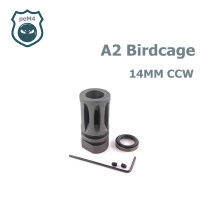 ปลอกลดแสงทรงเดิม m4 /14 มม. ทวนเข็มนาฬิกา M4 / M16 A2 birdcage flasher ไม่มีฟังก์ชั่น muzzle อุปกรณ์สำหรับ JinMing Gen9 J9