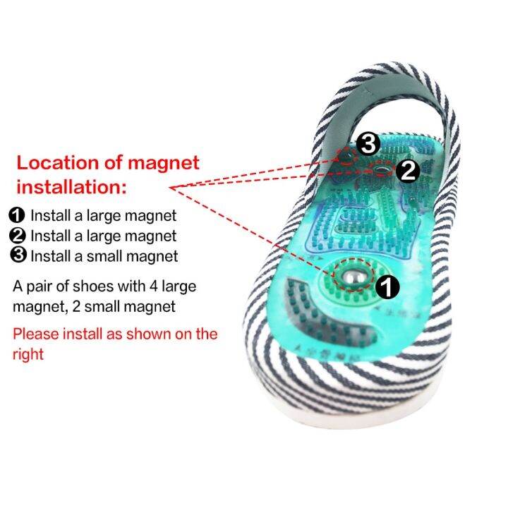 ลดเวลาจำกัดเครื่องนวดเท้ารองเท้าแม่เหล็กอุปกรณ์ดูแลสุขภาพสปาเท้า-acupressure-จุดนวดรองเท้ารองเท้าสลิปเปอร์นวดเท้าอาการปวด-relief-ความสัมพันธ์