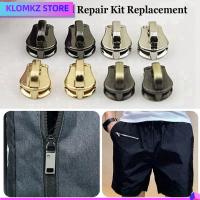 KLOMKZ 5/10pcs คุณภาพสูง เย็บเสื้อผ้า อุปกรณ์เสริม ซิปดึงหัว Universal Instant Fix Zip Slider ฟัน ชุดซ่อมเปลี่ยน