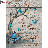 Huacan Diamond Painting Full Tree Butterfly Home Decor Diamond Mosaic Text Animal Scenery Embroidery Wall Sticker