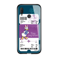 UCUC เคสโทรศัพท์เคสสำหรับ Huawei Nova 3i P Smart Plus ปลอก Creative การ์ตูนเที่ยวบินตั๋ว Minnie Mouse โดนัลด์เดซี่เป็ด Glossy กระจกเทมเปอร์ฝาหลังปลอก