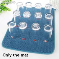 Table Dish Dryer Mat 30x40cm Rectangle Dish Drying Mats Drain Pad Grid Water Filter Heat Resistant Table Placemat Kitchen Tools