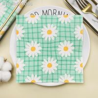 ◄♧ Fresh Check Printed Napkins Disposable Western Placemats Picnic Placemats Napkins Little Daisy Pattern Coloured Paper Towels