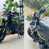 กระจกมองหลัง แบบนูน สําหรับติดแฮนด์บาร์รถจักรยานยนต์ Z400 Z1000 Z900 Z650 M10