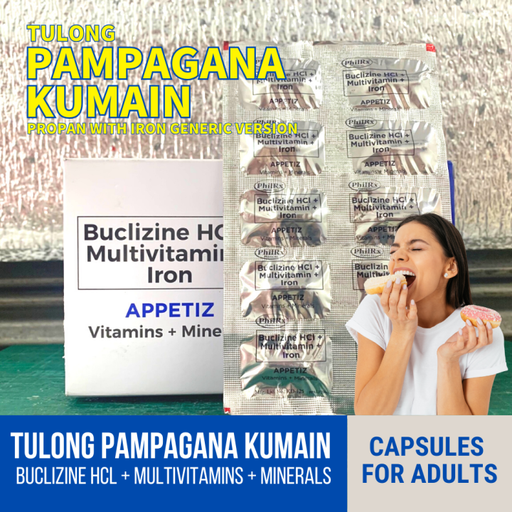 (Propan with Iron Generic) Pampataba Appetiz / Appesaph Buclizine HCl