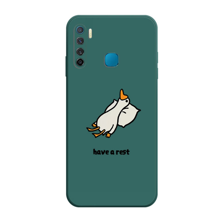 เคส-infinix-s5-lite-case-เคสการ์ตูนน่ารักเป็ดเคสซิลิโคนเหลว-flocking-ฝาครอบโทรศัพท์ป้องกัน-เคสโทรศัพท์