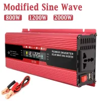 เครื่องแปลงไฟอินเวอร์เตอร์12V ถึง220V 110V ดัดแปลงระบบสำหรับแผงโซลาร์แหล่งจ่ายไฟสำหรับตั้งแคมป์กลางแจ้งแบบสากล