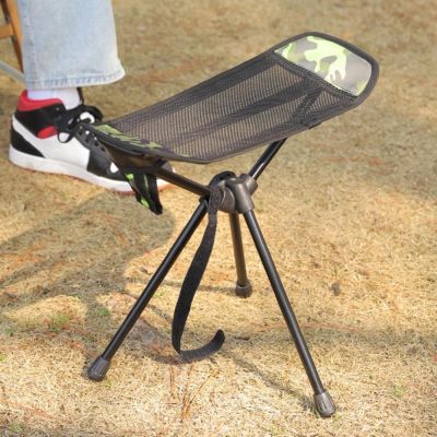 Detachable Design Khaki/Green Useful Folding Chair Footrest for Camping