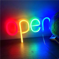 ป้ายไฟนีออน Open LED ความสว่างสูงป้ายไฟนีออน Open ติดตั้งได้ง่าย Pelindung Mata สำหรับธุรกิจกลางแจ้ง