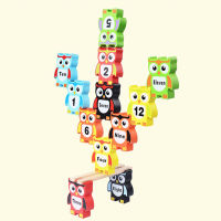 Cartoon Owl Wood Montessori Educational Math Toy For Children Skill Training Stacking Baby Early Learning Balance Toys Wooden