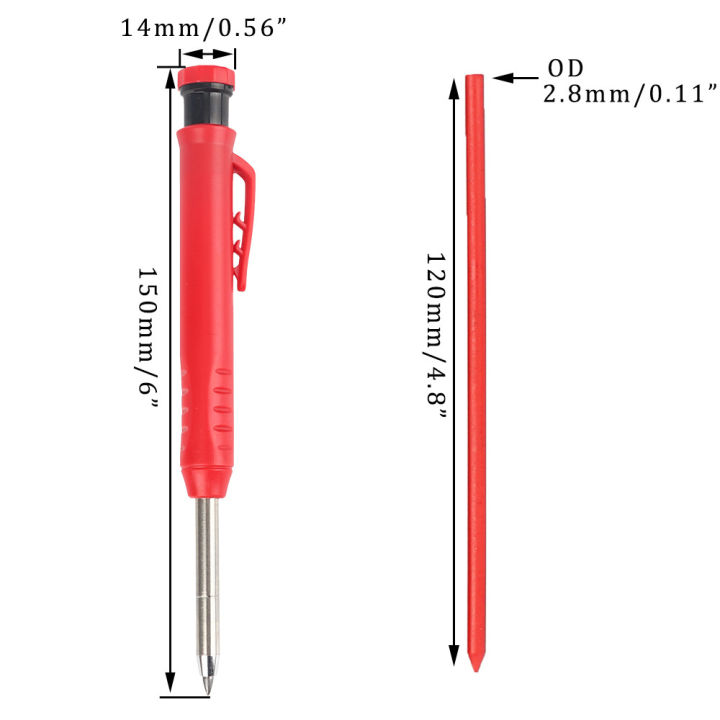 solid-carpenter-ดินสอชุดในตัว-sharpener-6-refill-leads-ดินสอเครื่องหมายชุดสำหรับงานไม้สถาปนิก
