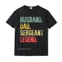 Mens Funny Vintage T-Shirt Husband Dad Sergeant Legend Retro T-Shirt Geek Tops Tees Cotton Men Top T-Shirts Geek New Arrival