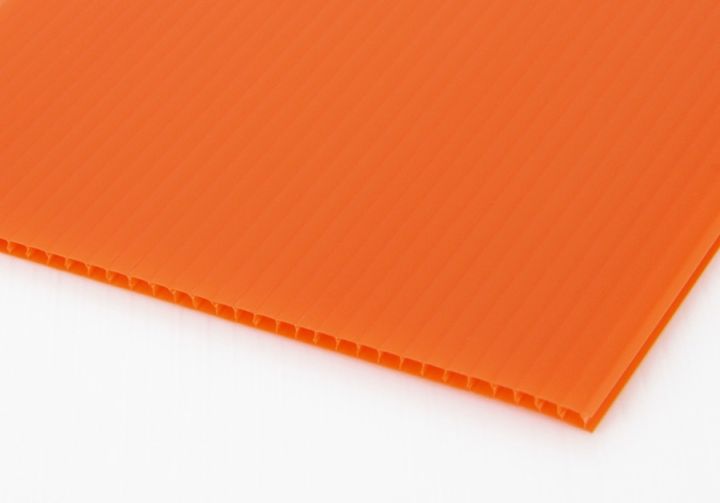pgแผ่นพลาสติกลูกฟูก-ฟิวเจอร์บอร์ด-pp-board-ส้ม3x65x49แพ็ค50แผ่น