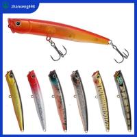 ZHANXENG498 90mm 7g Tackle มีประโยชน์ เหยื่อปลอม Minnow Lures เหยื่อตกปลา Popper เบ็ดตกปลา ล่อหล่อยาว