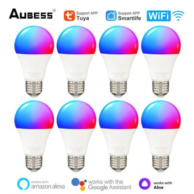 9W 15W TUYA Smart WiFi Candelabra RGB LED Light Bulb Dimmable Lightbulbs Voice Control Works With Alexa Google Home Yandex Alice