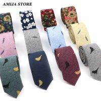 Cute Cartoon Cotton Tie For Men Women Feather Bird Necktie For Wedding Bussiness Casual Mans Neckties Flower Cravat Daily Wear Cable Management