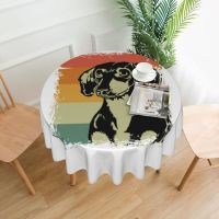 Dachshund Tablecloth Buffet Polyester Table Cover Retro Wholesale Decoration Custom Table Cloth